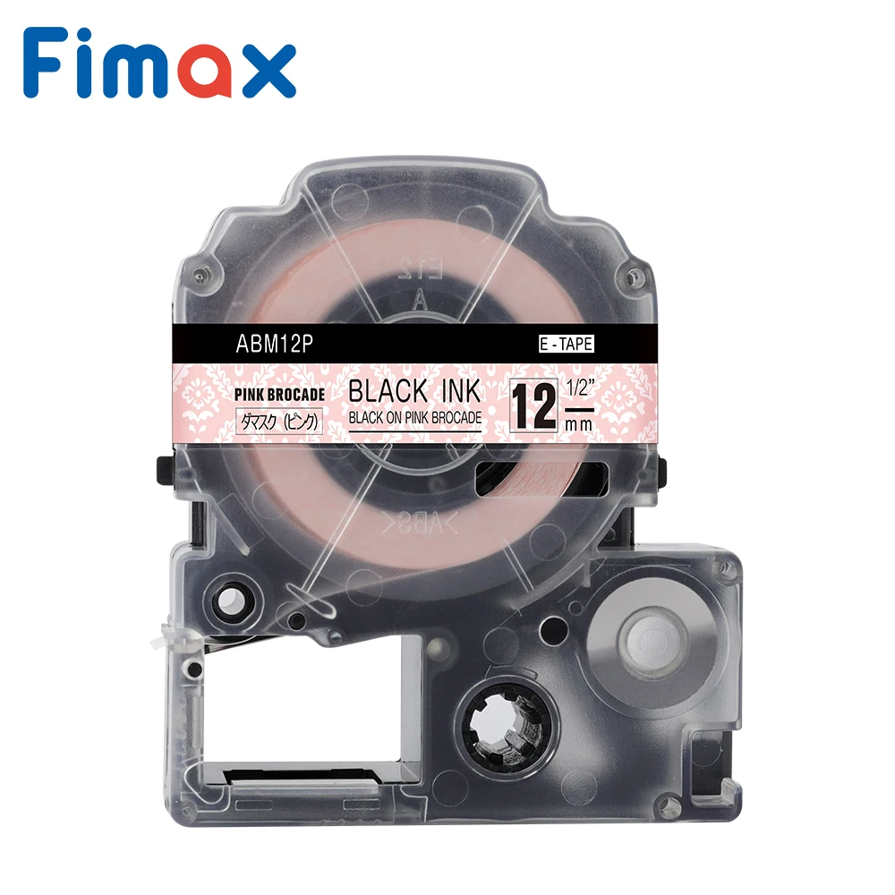 Fimax ленты с рисунком 12 мм совместимые Epson SS12KW/LC 4WBN для этикеток прочная клейкая