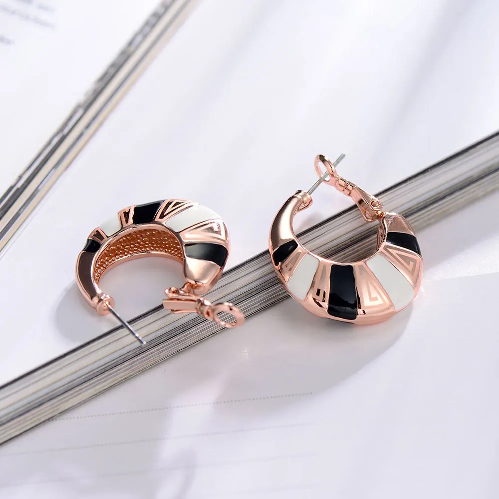 Viennois Enamel Round Hoop Earrings for Women Rose Gold Color Korean Earrings Wedding Gift for Girls Statement Fasion Jewelry
Viennois Enamel Round Hoop Earrings for Women Rose Gold Color Korean Earrings Wedding Gift for Girls Statement Fasion Jewelry