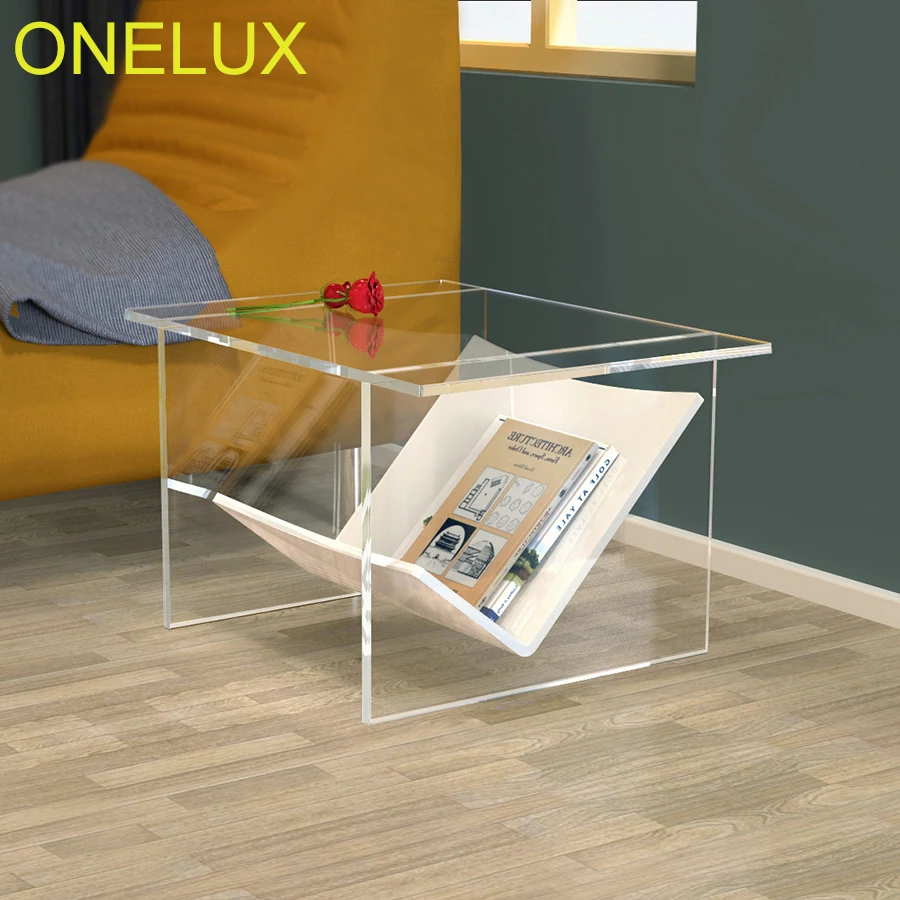 Acrylic Coffee Table With Magazine Rack,Clear Lucite Side Tea Table With Additional Shelf
Acrylic Coffee Table With Magazine Rack,Clear Lucite Side Tea Table With Additional Shelf