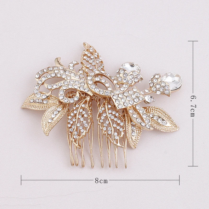 Gold Exquisite Wedding Hair Comb Rhinestone Bridal Hair Jewelry Accessories Crystal Women Combs
Gold Exquisite Wedding Hair Comb Rhinestone Bridal Hair Jewelry Accessories Crystal Women Combs