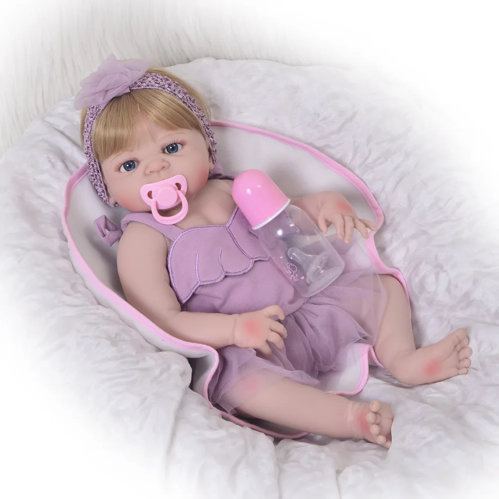Lifelike 23'' Newborn Doll Can Bathe Full Silicone Vinyl newborn princess adorable dress modeling Birthday Gifts for Girl
Lifelike 23'' Newborn Doll Can Bathe Full Silicone Vinyl newborn princess adorable dress modeling Birthday Gifts for Girl