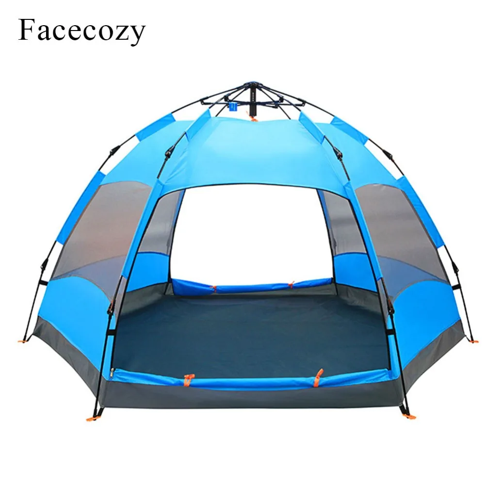 Быстро открывающаяся Шестигранная палатка Facecozy + чехол от дождя двойная защита