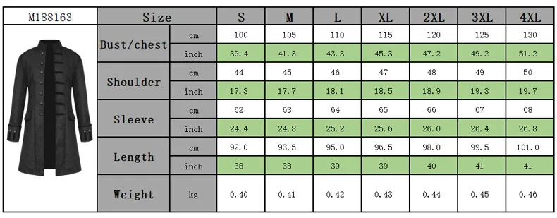 Men's Retro Gothic Tailcoat Steampunk Jacket Stand Collar Victorian Jacquard Coat
Men's Retro Gothic Tailcoat Steampunk Jacket Stand Collar Victorian Jacquard Coat