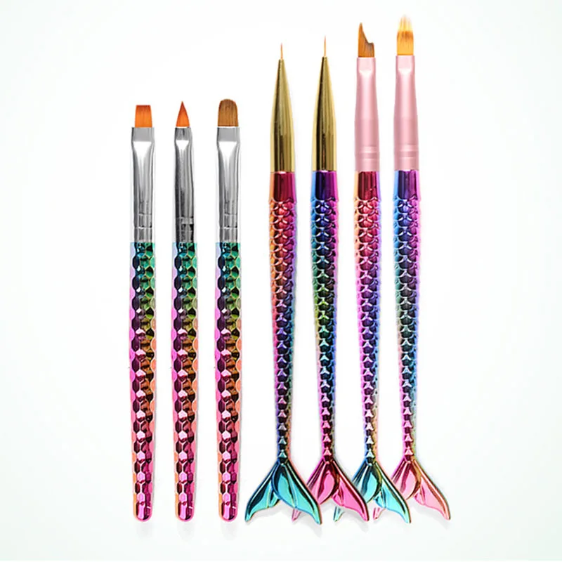 7Pcs Nail Art Mermaid BrushFrench Moon Shading Pen Painting Drawing Tips Acrylic Gel UV Polish Design Manicure Tools
7Pcs Nail Art Mermaid BrushFrench Moon Shading Pen Painting Drawing Tips Acrylic Gel UV Polish Design Manicure Tools