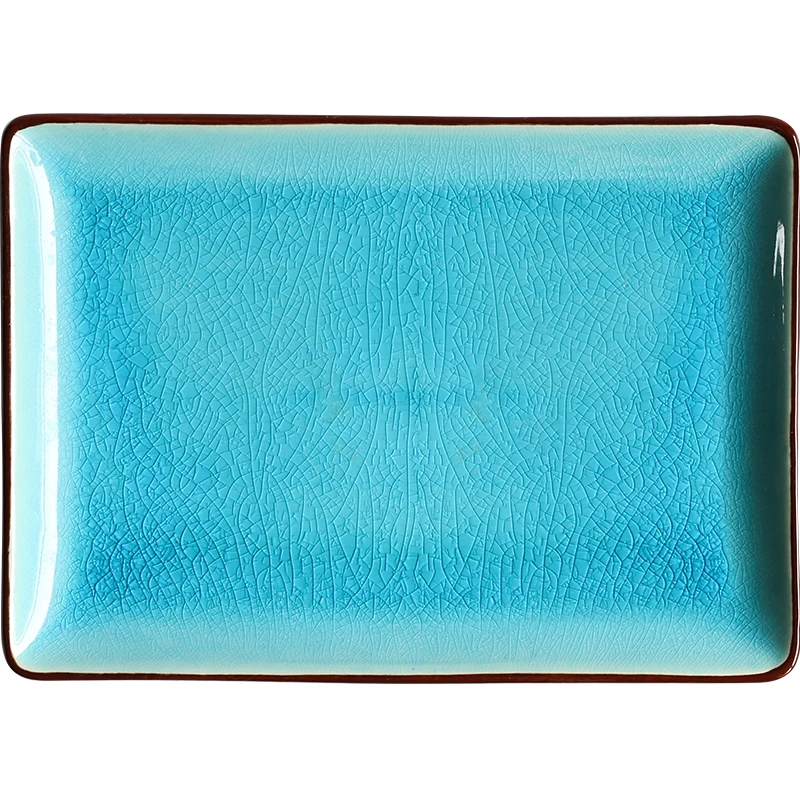 KINGLANG Japanese ice crack glaze blue tableware square plate western food household plate dessert snack flat plate
KINGLANG Japanese ice crack glaze blue tableware square plate western food household plate dessert snack flat plate
