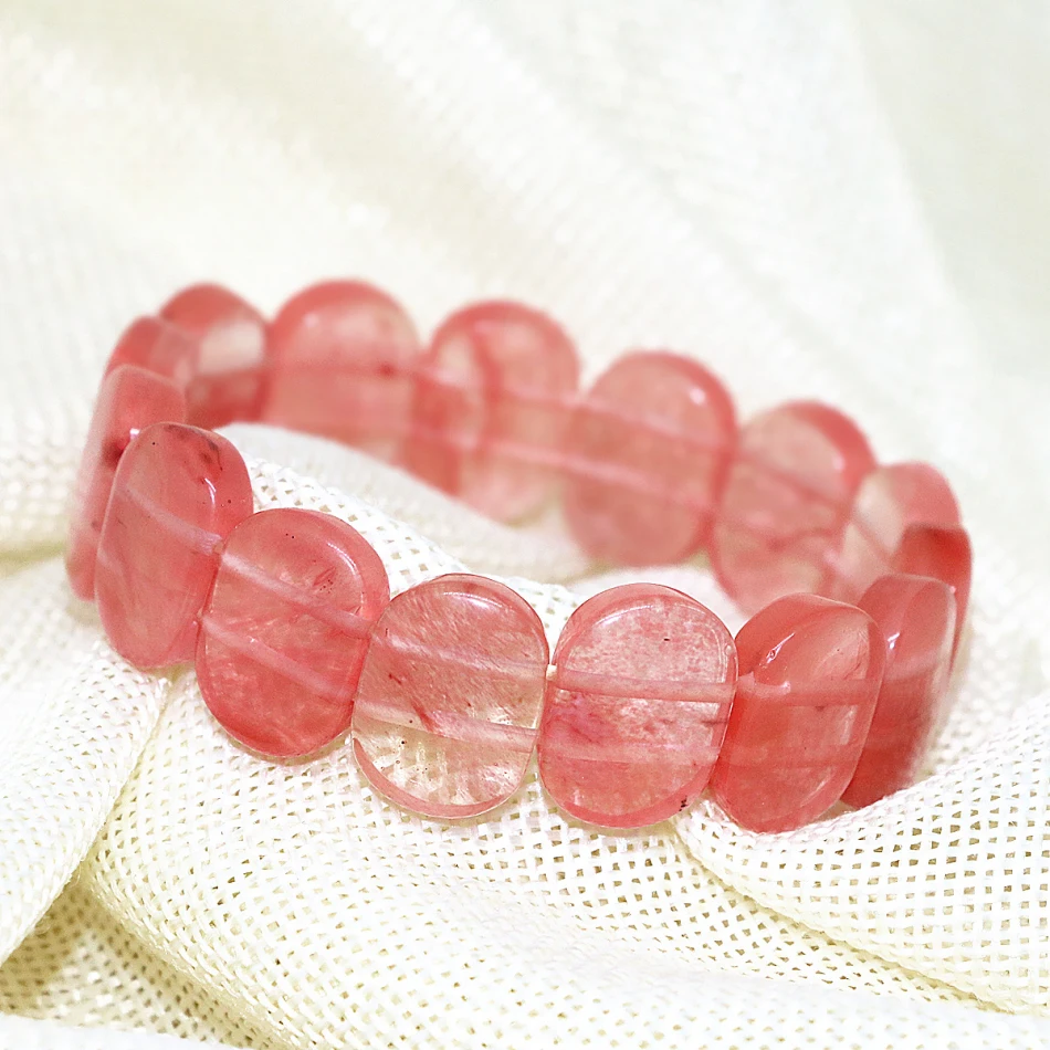 Natural Pink Chalcedony Crystal Watermelon Rectangle Vintage Fashion Bracelet for Women Elestic Jewelry 7.5inch B1698
Natural Pink Chalcedony Crystal Watermelon Rectangle Vintage Fashion Bracelet for Women Elestic Jewelry 7.5inch B1698