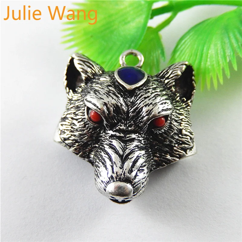 Julie Wang 4PCS Zinc Alloy Wolf Head Charms For Men Punk Jewelry Making Pendants Necklace Finding DIY Accessory crafts
Julie Wang 4PCS Zinc Alloy Wolf Head Charms For Men Punk Jewelry Making Pendants Necklace Finding DIY Accessory crafts