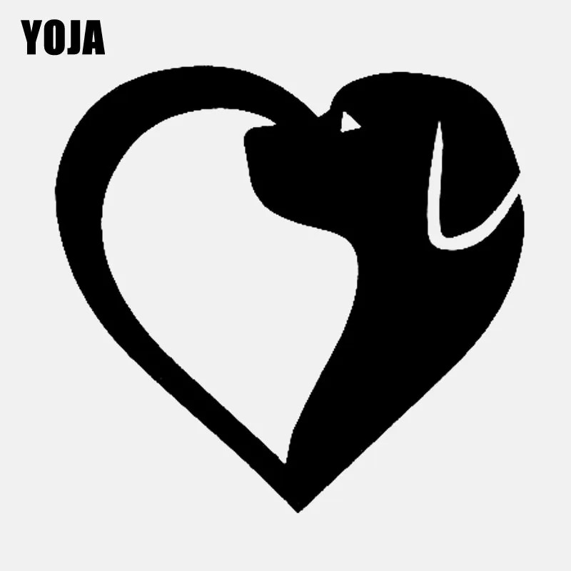 YOJA 57CM*54.3CM DOGGY HEART DOG Love Fashion PVC Home Decor Wall Sticker For Living Room W3-246 | Дом и сад