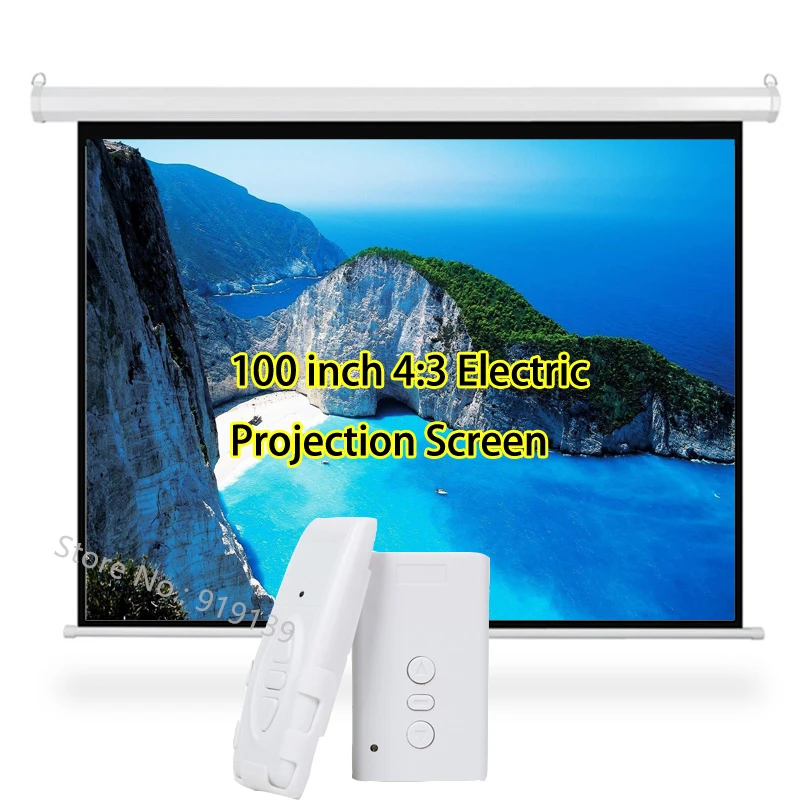 3D Electric Projector Screen 100 Inches 4:3 Projection Screens Fabric 80x60inch For HD Beamer Cinema Office School Classroom
3D Electric Projector Screen 100 Inches 4:3 Projection Screens Fabric 80x60inch For HD Beamer Cinema Office School Classroom