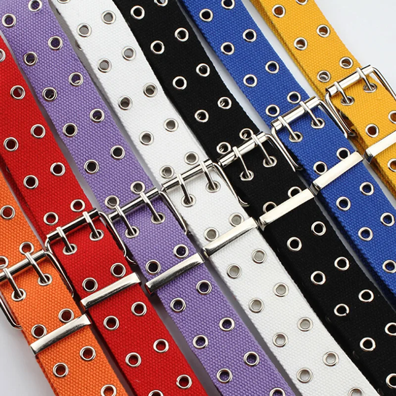 Harajuku Wide Canvas Web Double Grommet Hole Buckle Belt Female Male Waist Strap Belts for Women Men Jeans
Harajuku Wide Canvas Web Double Grommet Hole Buckle Belt Female Male Waist Strap Belts for Women Men Jeans