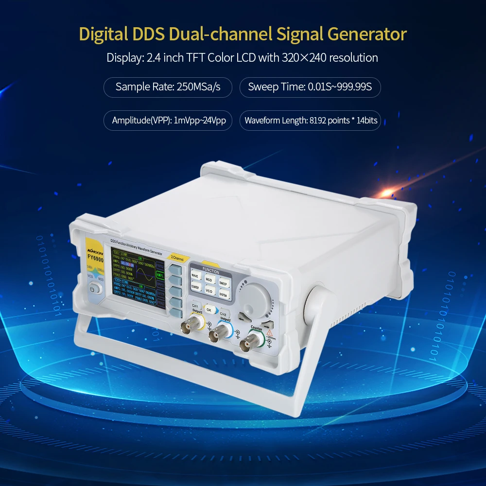 Dual-channel DDS Signal Generator Sine Wave PWM Generator Pulses Pulse 100m Frequency Meter Function Generator2.4 Inch TFT LCD
Dual-channel DDS Signal Generator Sine Wave PWM Generator Pulses Pulse 100m Frequency Meter Function Generator2.4 Inch TFT LCD