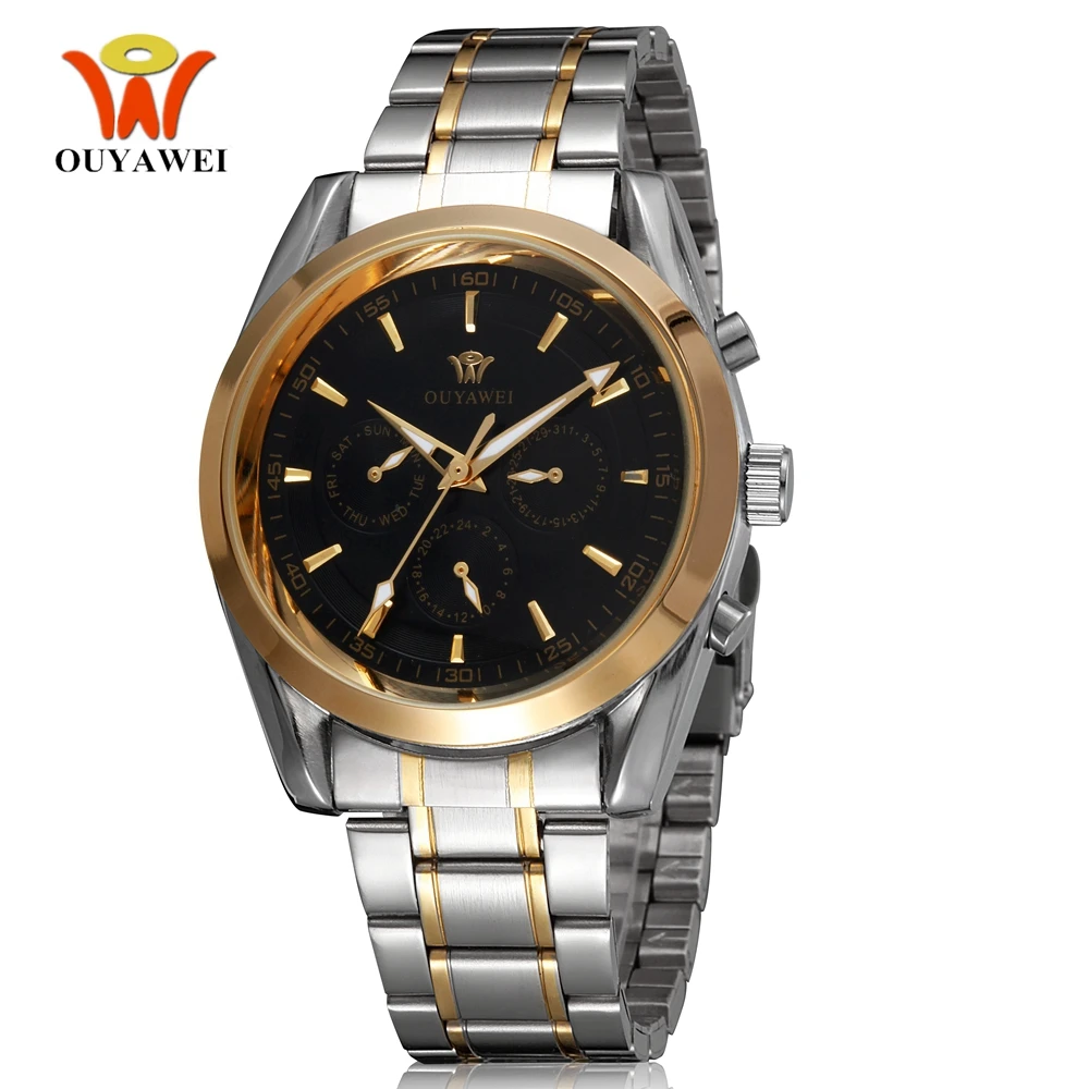 Ouyawei Automatic Mechanical Men Wristwatch Stainless Steel Band White Gold Fashion Dress Watches Male clocks relogio masculino
Ouyawei Automatic Mechanical Men Wristwatch Stainless Steel Band White Gold Fashion Dress Watches Male clocks relogio masculino