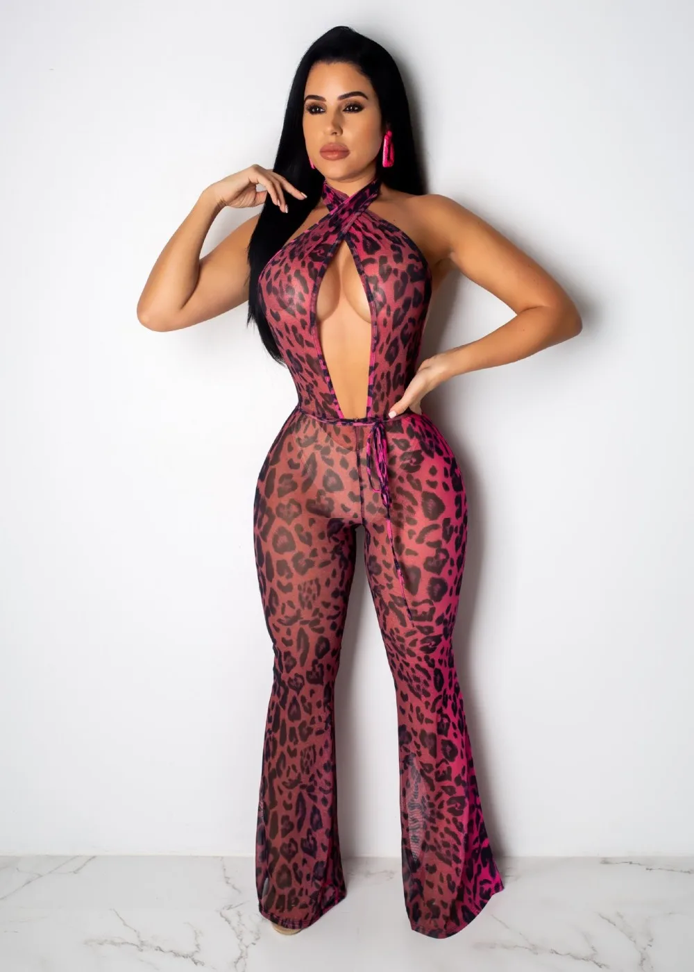 JRRY Sexy Leopard Women Jumpsuits Hater Neckline Chiffon Fabric Jumpsuit Sashes Backless Bodysuit
JRRY Sexy Leopard Women Jumpsuits Hater Neckline Chiffon Fabric Jumpsuit Sashes Backless Bodysuit