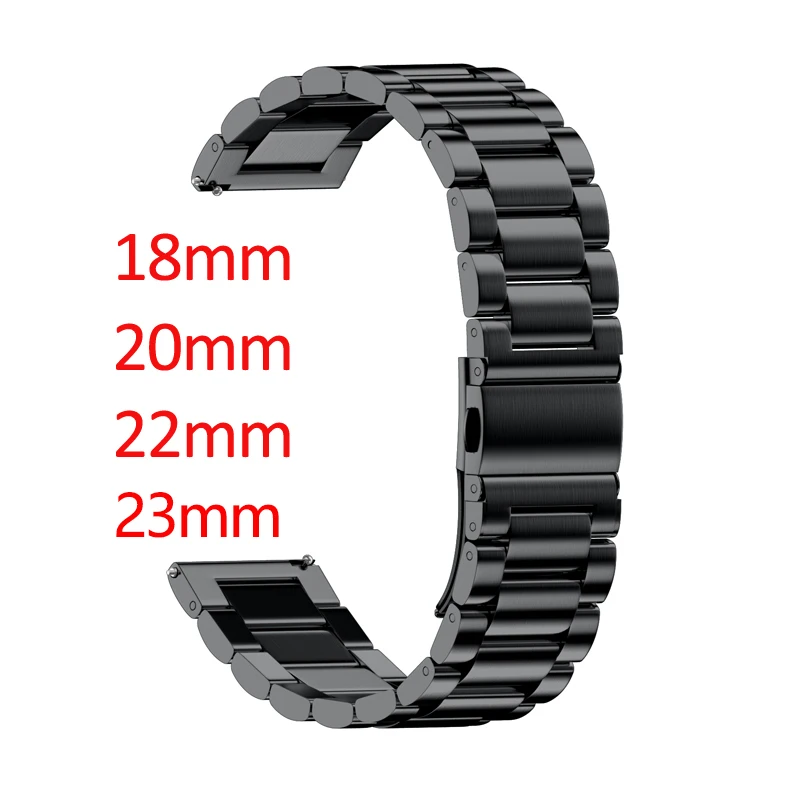 18 мм 20 22 23 ширина браслет из нержавеющей стали для Samsung Gear Sport S2 S3 Galaxy 42 46 ремешок
