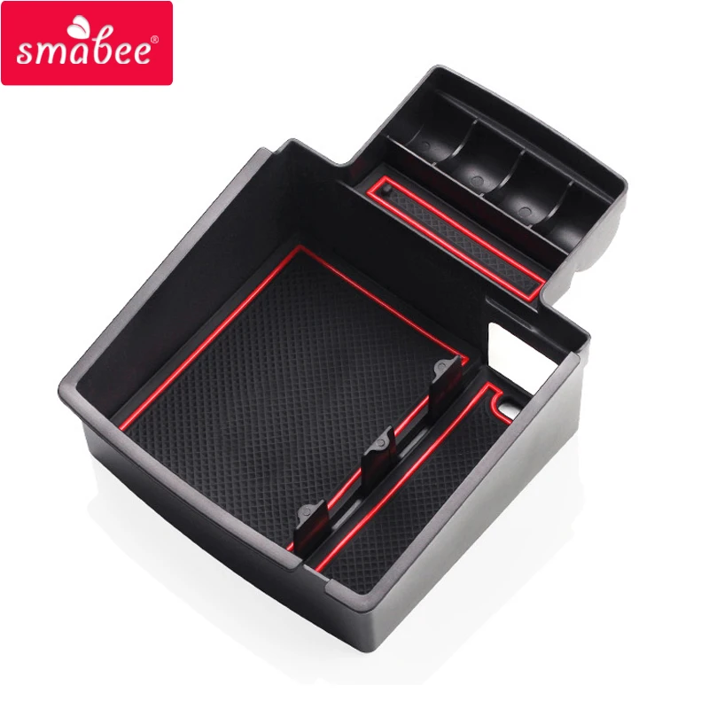 

smabee Car Central Armrest Box storage box For AUDI Q5 Q3 2009to2017 Interior Accessories Stowing Tidying Center Console Tray