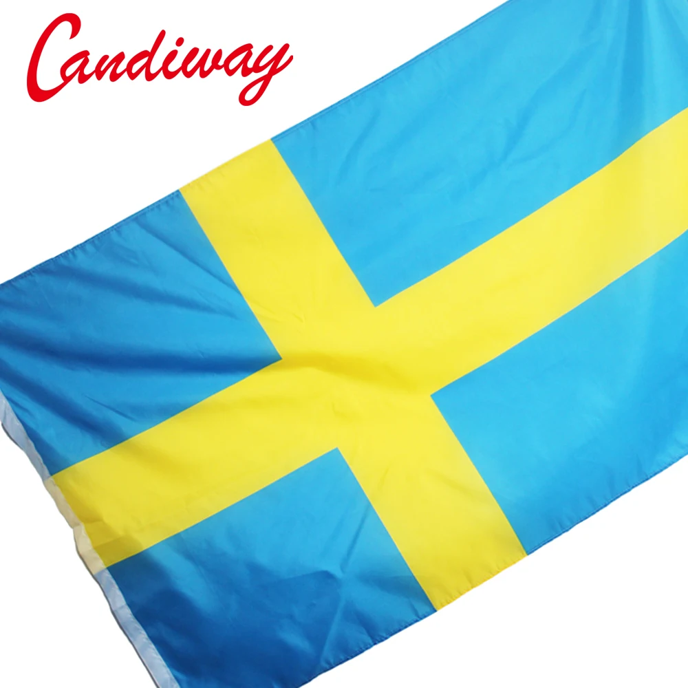 90 x 150cm High quality polyester Swedish flag Swedish home decoration activity flags NN064
90 x 150cm High quality polyester Swedish flag Swedish home decoration activity flags NN064
