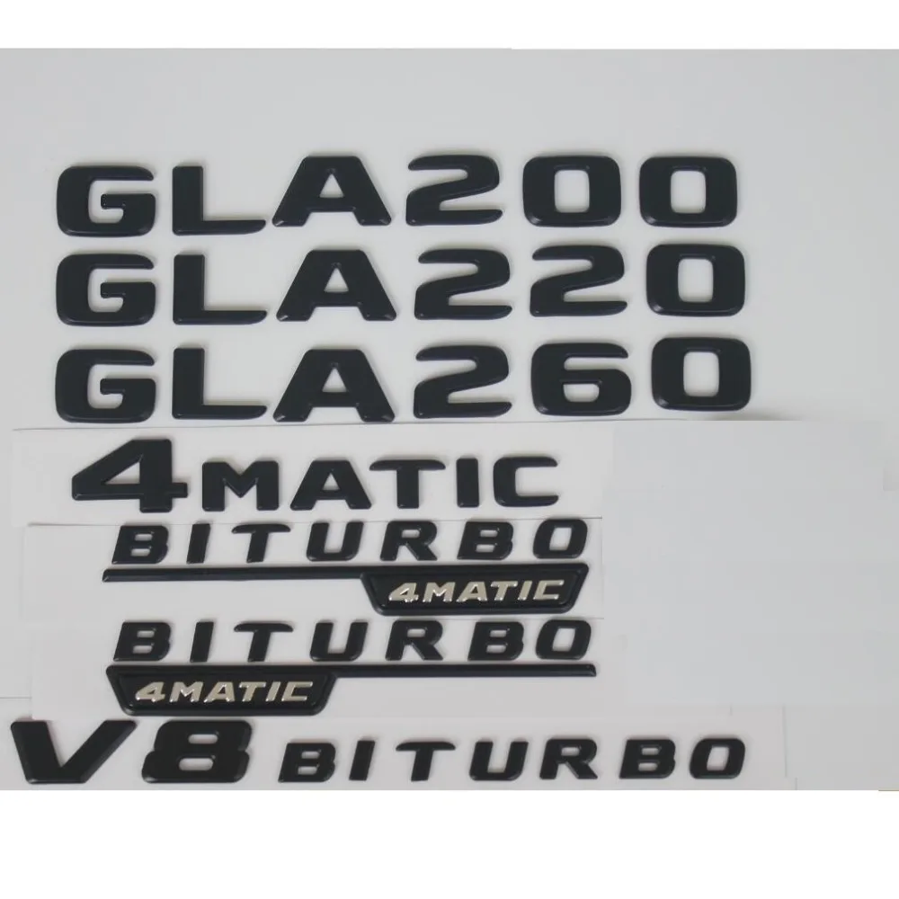 Matte Black Trunk Letters Badge Badges Emblem Emblems Sticker for Mercedes Benz GLA200 GLA220 GLA250 GLA260 V8 BITURBO 4MATIC
Matte Black Trunk Letters Badge Badges Emblem Emblems Sticker for Mercedes Benz GLA200 GLA220 GLA250 GLA260 V8 BITURBO 4MATIC