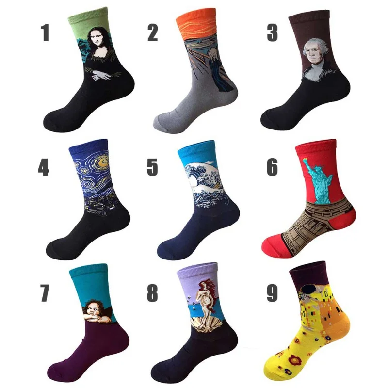 Cotton Art Oil Painting Personality Socks Harajuku Washington Davi Male Female Cupid Retro Style Women&Men Socks
Cotton Art Oil Painting Personality Socks Harajuku Washington Davi Male Female Cupid Retro Style Women&Men Socks