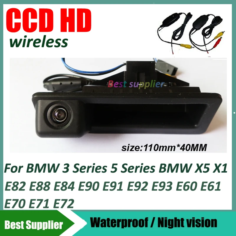 2.4Ghz Wireless car parking rear backup camera for BMW 3 Series 5 Series X5 X1 X6 E39 E46 E53 E82 E90 E91 E92 E93 E60 E71 E72
2.4Ghz Wireless car parking rear backup camera for BMW 3 Series 5 Series X5 X1 X6 E39 E46 E53 E82 E90 E91 E92 E93 E60 E71 E72