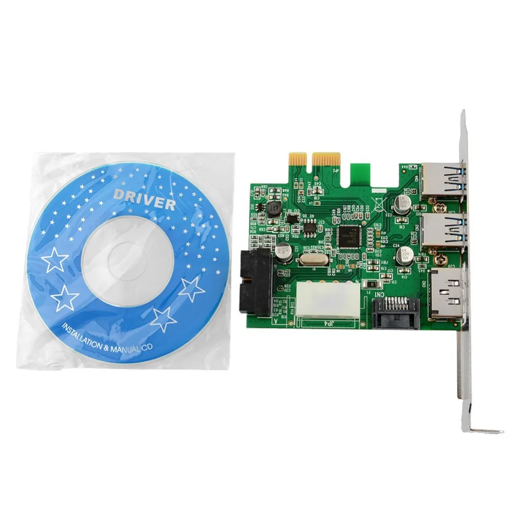 External 2 Ports USB 3.0 + 1 Port eSATA 3.0 (compatible with SATA 6Gbps )+ 19Pin USB header PCI-e Combo Card
External 2 Ports USB 3.0 + 1 Port eSATA 3.0 (compatible with SATA 6Gbps )+ 19Pin USB header PCI-e Combo Card