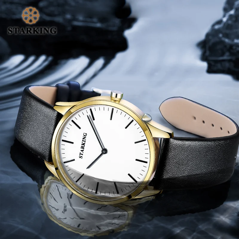 STARKING Simple Man Watch Japan Movt Quartz Genuine Leather Wristwatch Waterproof 3ATM Two-Needle Design Timepiece TM0908 NEW
STARKING Simple Man Watch Japan Movt Quartz Genuine Leather Wristwatch Waterproof 3ATM Two-Needle Design Timepiece TM0908 NEW