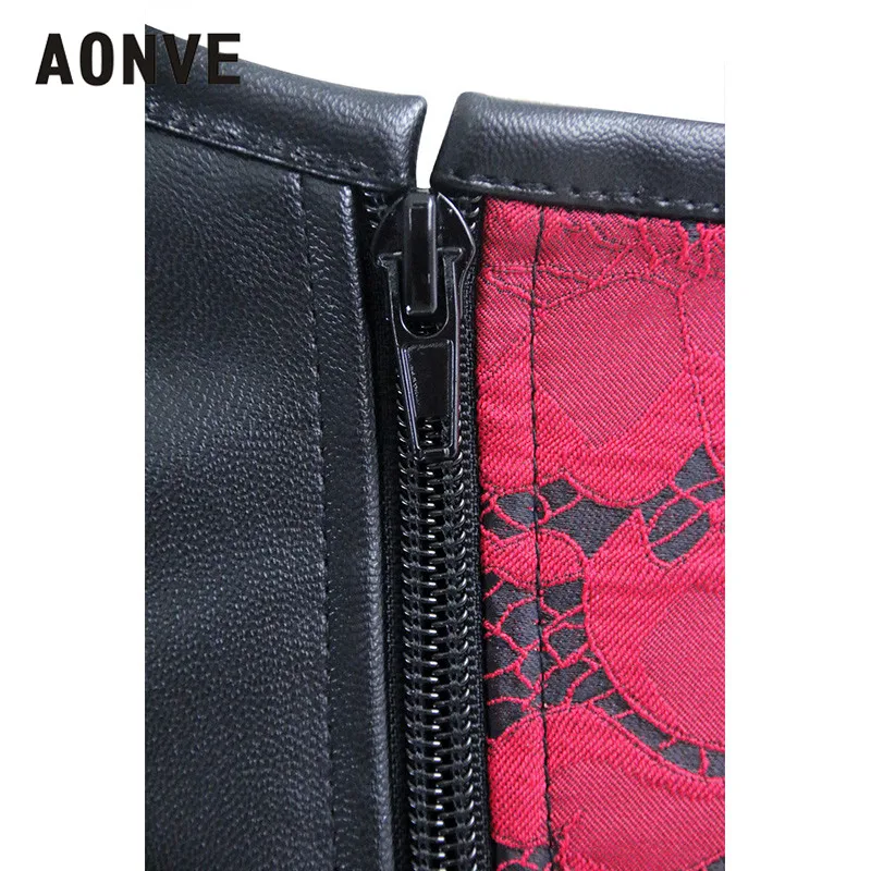 AONVE Choker Neck Corset Overbust Steampunk Women Black Red Korset Leather Harness Bra Punk Goth Bustier Sexy Costumes Faja
AONVE Choker Neck Corset Overbust Steampunk Women Black Red Korset Leather Harness Bra Punk Goth Bustier Sexy Costumes Faja