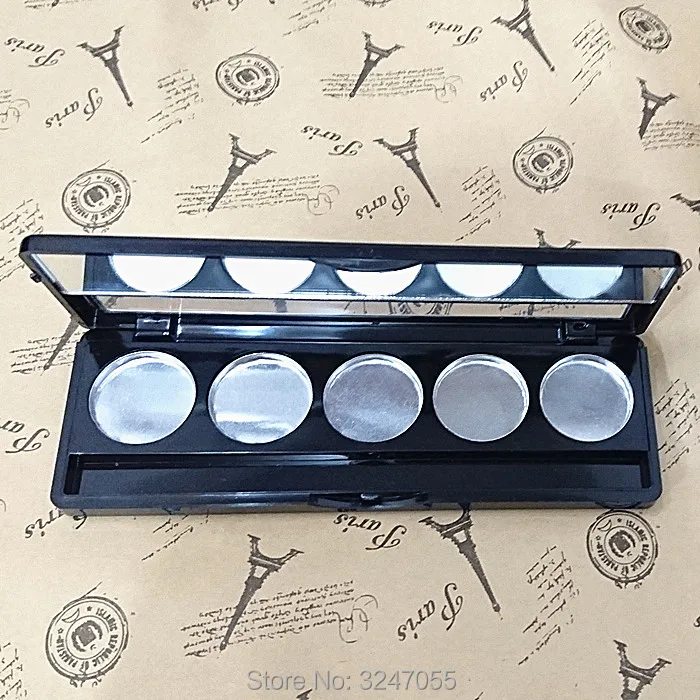 20pcs/lot 26.2mm Black Square Empty Eyeshadow Compacts, DIY Plastic 5grids 26.2mm Blusher Cases with Mirror, Cosmetic Powder Box
20pcs/lot 26.2mm Black Square Empty Eyeshadow Compacts, DIY Plastic 5grids 26.2mm Blusher Cases with Mirror, Cosmetic Powder Box