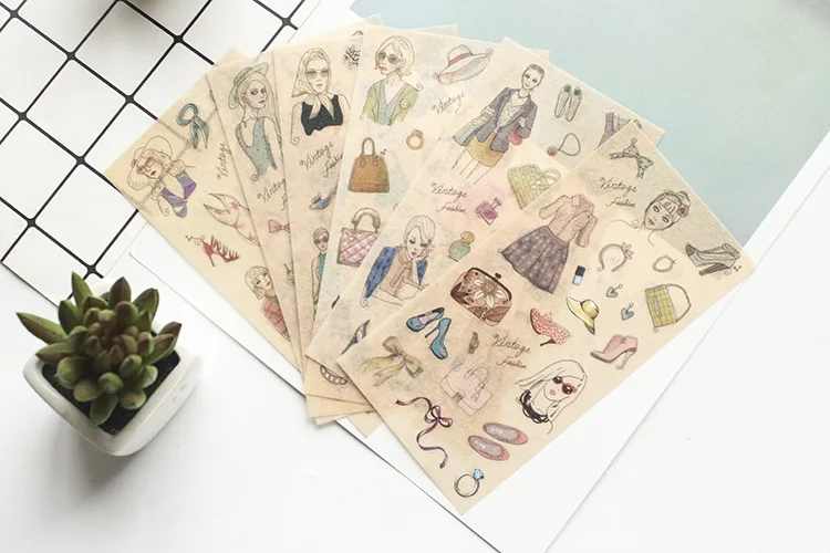 6pcs Fashion girl paper sticker diy decoration Diary Book Planner sticker for album scrapbooking Decoration papeleria sale
6pcs Fashion girl paper sticker diy decoration Diary Book Planner sticker for album scrapbooking Decoration papeleria sale