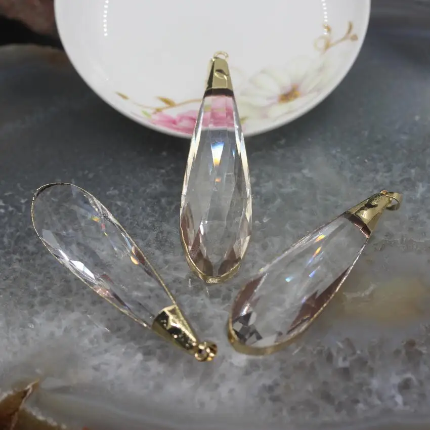 5pcs/lot,Plating Golden Edged Long Drop Shape Bezel Glass Pendants Bulk,Faceted Clear Glass Crystal Crafts Necklace Charms
5pcs/lot,Plating Golden Edged Long Drop Shape Bezel Glass Pendants Bulk,Faceted Clear Glass Crystal Crafts Necklace Charms