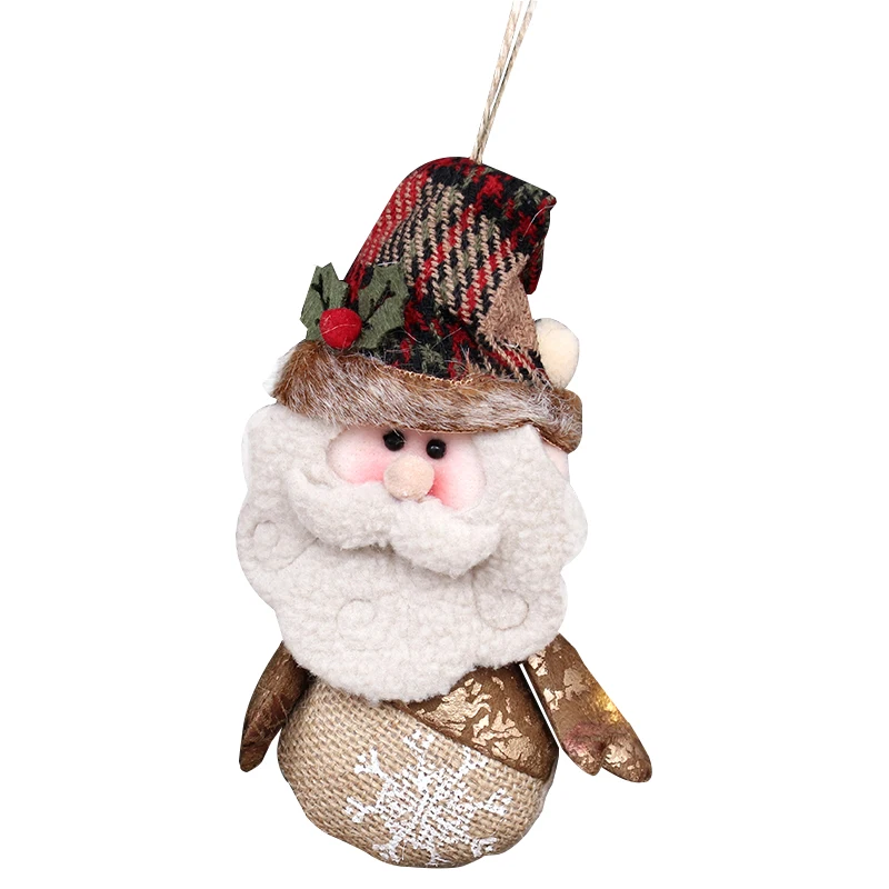 Рождественские украшения елочные висит Санта Клаус снеговик олень кукла
