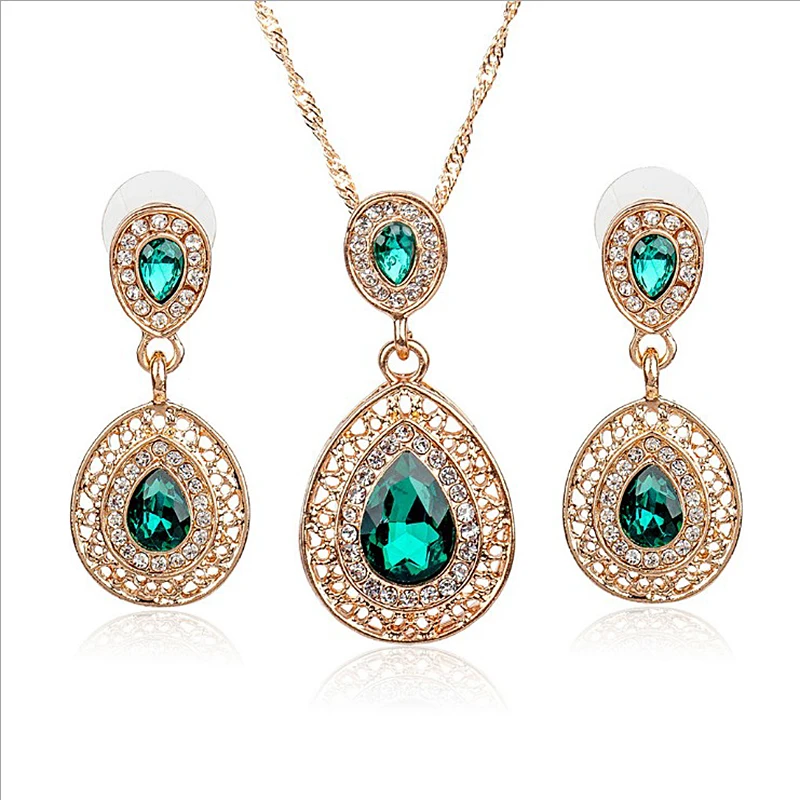 Trendy Women bridal Wedding Jewelry Sets Charm Crystal Water Drop Pendant Necklaces Earrings Sets Shining Zircon bijoux E+N01
Trendy Women bridal Wedding Jewelry Sets Charm Crystal Water Drop Pendant Necklaces Earrings Sets Shining Zircon bijoux E+N01