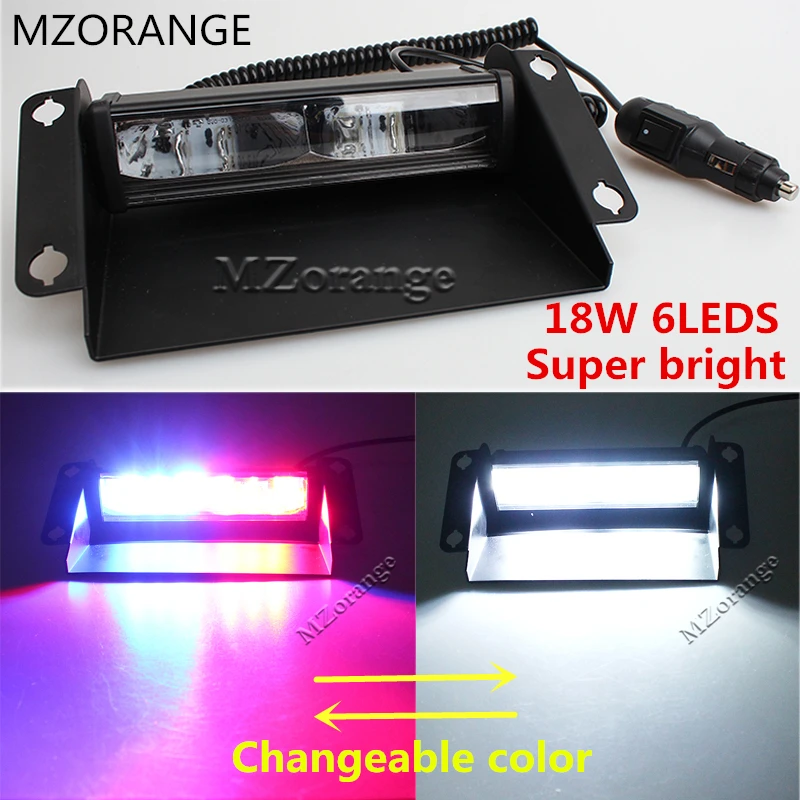 MZORANGE 6 LED Car Police Strobe Flash Light Dash Emergency Flashing Light Warning Lamp White Changeable Red/Blue/Yellow Amber
MZORANGE 6 LED Car Police Strobe Flash Light Dash Emergency Flashing Light Warning Lamp White Changeable Red/Blue/Yellow Amber