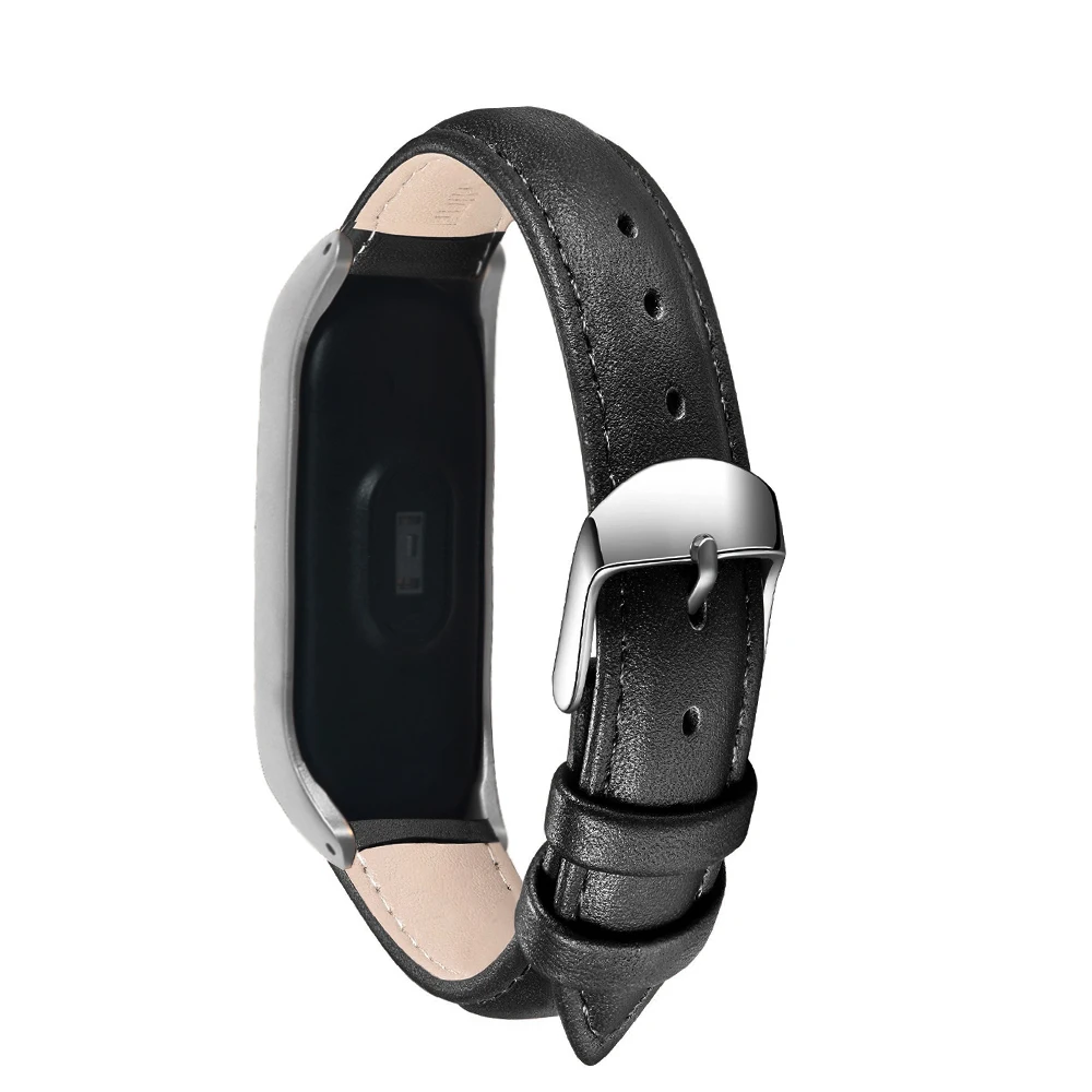 Цветной кожаный ремешок для Xiaomi Mi band 4 часов xiaomi mi Band 4/3 /5 аксессуары браслет Miband 3 |