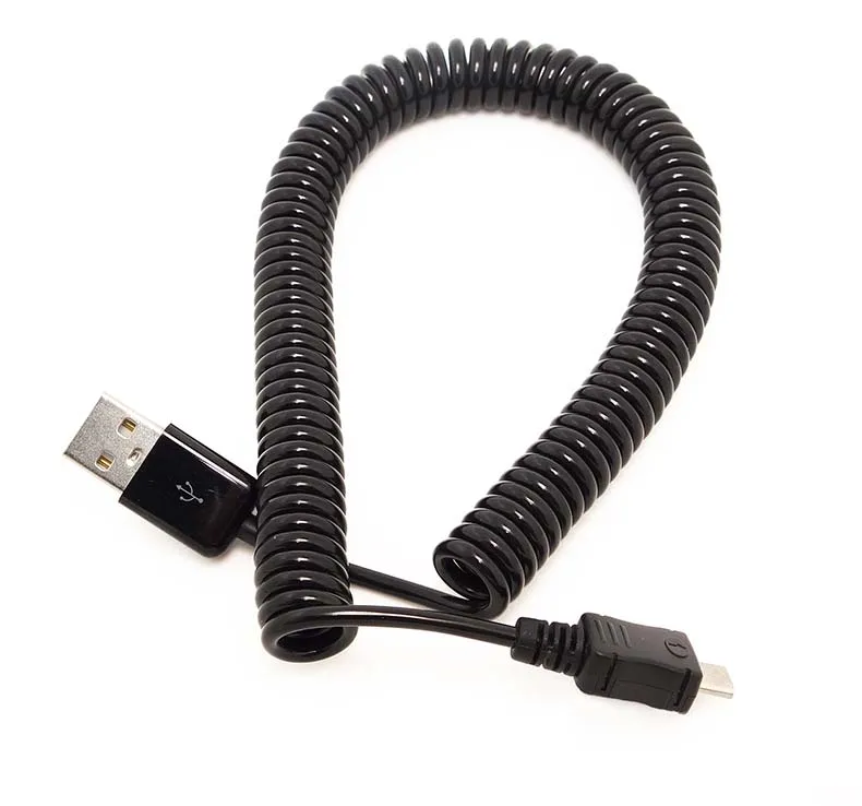 Черный 3FT 1M пружинный Спиральный USB штекер к Micro USB 5-контактный адаптер кабель Шнур Новый
Черный 3FT 1M пружинный Спиральный USB штекер к Micro USB 5-контактный адаптер кабель Шнур Новый