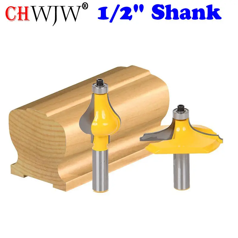 2 Bit Handrail Router Bit Set - Thumbnail Bead/Flute - 1/2" Shank Woodworking cutter Tenon Cutter for Woodworking Tools
2 Bit Handrail Router Bit Set - Thumbnail Bead/Flute - 1/2" Shank Woodworking cutter Tenon Cutter for Woodworking Tools