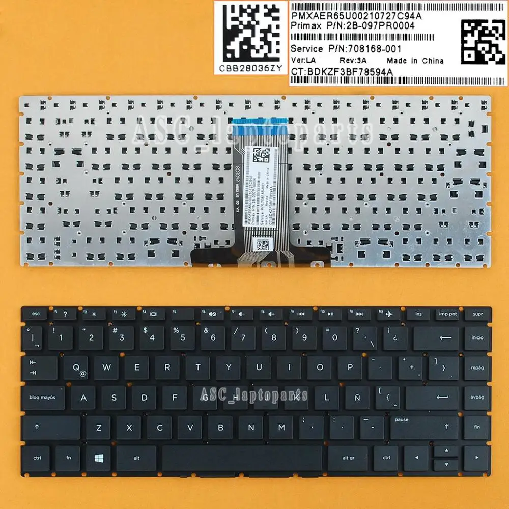 New Latin Spanish Teclado Keyboard For HP 14-bs023la 14-bs024la 14-bs025la Laptop , Black , without Frame
New Latin Spanish Teclado Keyboard For HP 14-bs023la 14-bs024la 14-bs025la Laptop , Black , without Frame
