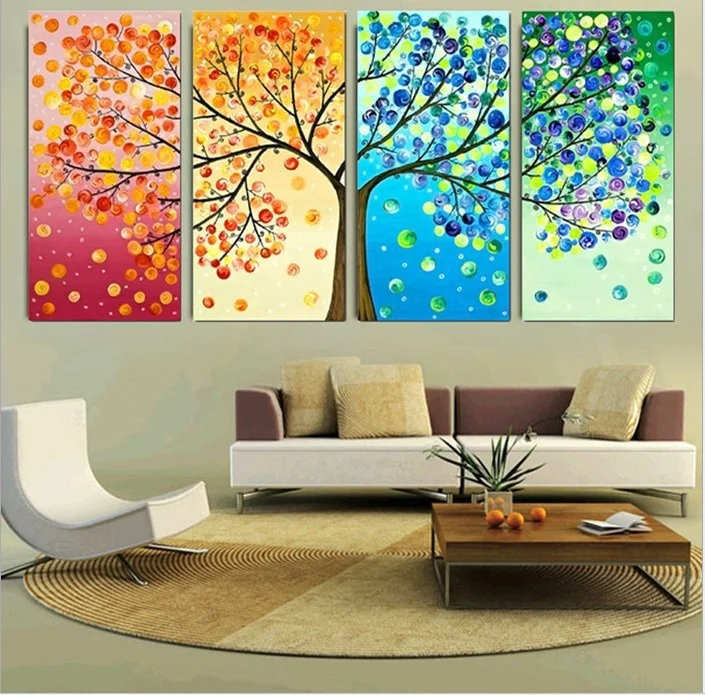 4 шт. выполненные красочный лист деревья, холст, живопись Wall Art спрей настенная живопись на холсте для домашнего декора спандекса для Гостина...
4 шт. выполненные красочный лист деревья, холст, живопись Wall Art спрей настенная живопись на холсте для домашнего декора спандекса для Гостина...