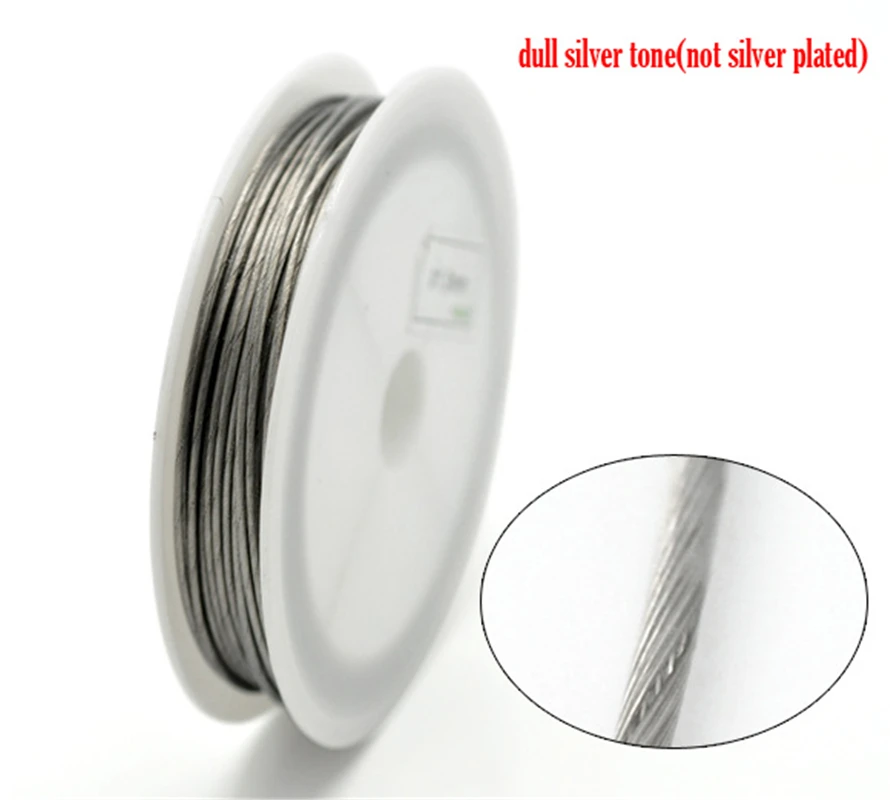 

DoreenBeads Silver Color Steel Beading Wire 1mm, sold per lot of 1 roll(9M) (B16254), yiwu