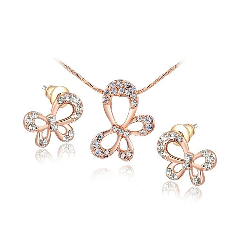 Garilina Lovely rose gold jewelry set Butterfly earrings pendant zircon fashion jewelry for women AS2045
Garilina Lovely rose gold jewelry set Butterfly earrings pendant zircon fashion jewelry for women AS2045