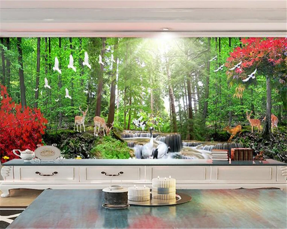 Custom 3D Wall Mural Wallpaper Nature Landscape HD Red Trees Trees deer Fantasy Forest Background Wall 3d wallpaper Beibehang
Custom 3D Wall Mural Wallpaper Nature Landscape HD Red Trees Trees deer Fantasy Forest Background Wall 3d wallpaper Beibehang