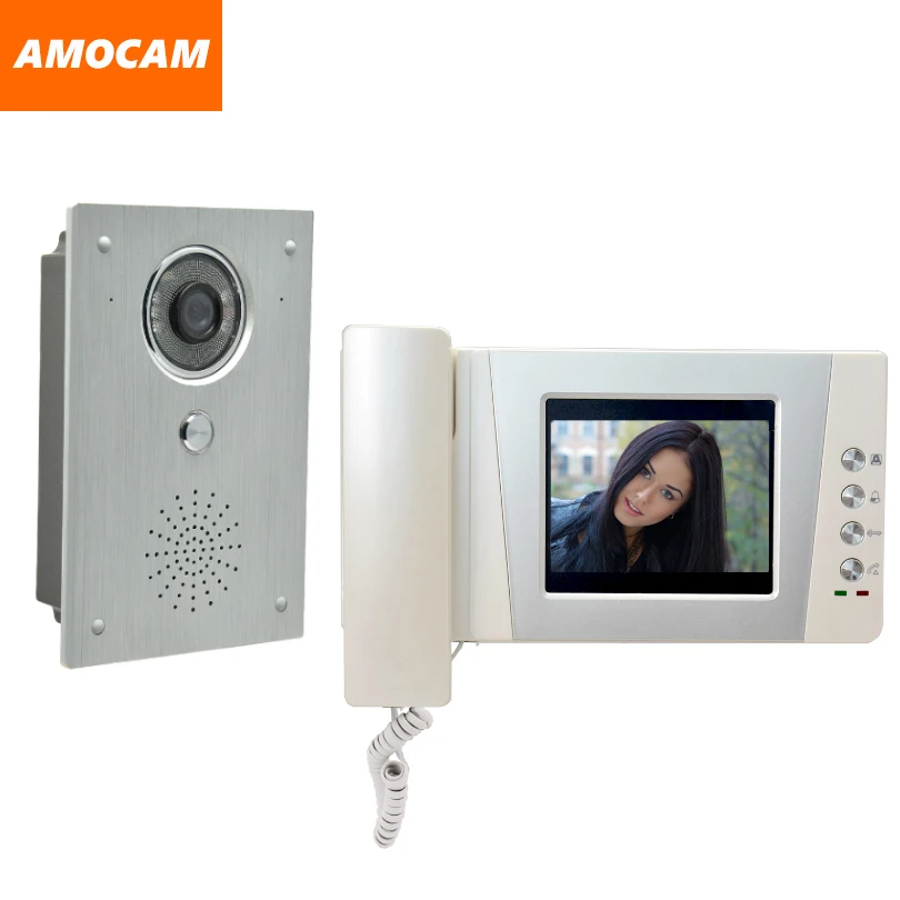 4.3" Telephone Monitor Video Door Phone System Aluminium alloy Camera Video Doorbell Intercom interphone kit for Apartment Home
4.3" Telephone Monitor Video Door Phone System Aluminium alloy Camera Video Doorbell Intercom interphone kit for Apartment Home