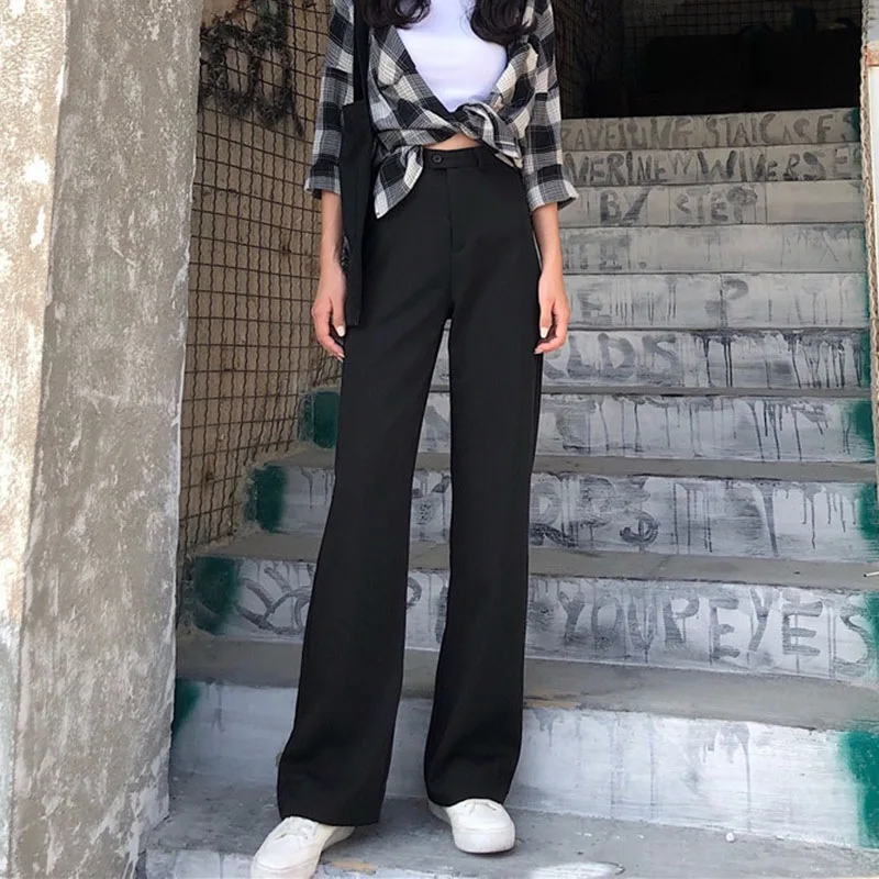 2019 Women Pants Fashion High Waist Long Women Straight Pants Casual Loose Female Trouser
2019 Women Pants Fashion High Waist Long Women Straight Pants Casual Loose Female Trouser