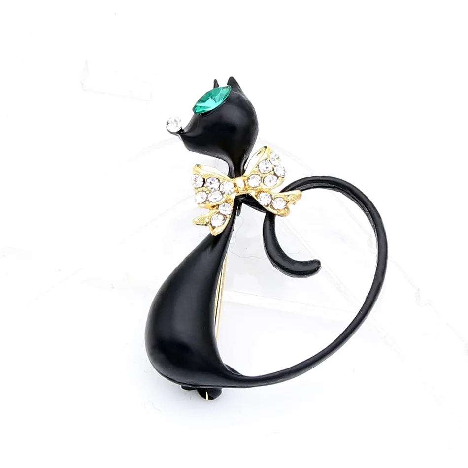 

Cute Blue Cat Brooches Pins Wedding Broach Hijab Pin Broches Gun Black Color Brooch Jewelry Bouquet Women Corsage Animal Collar