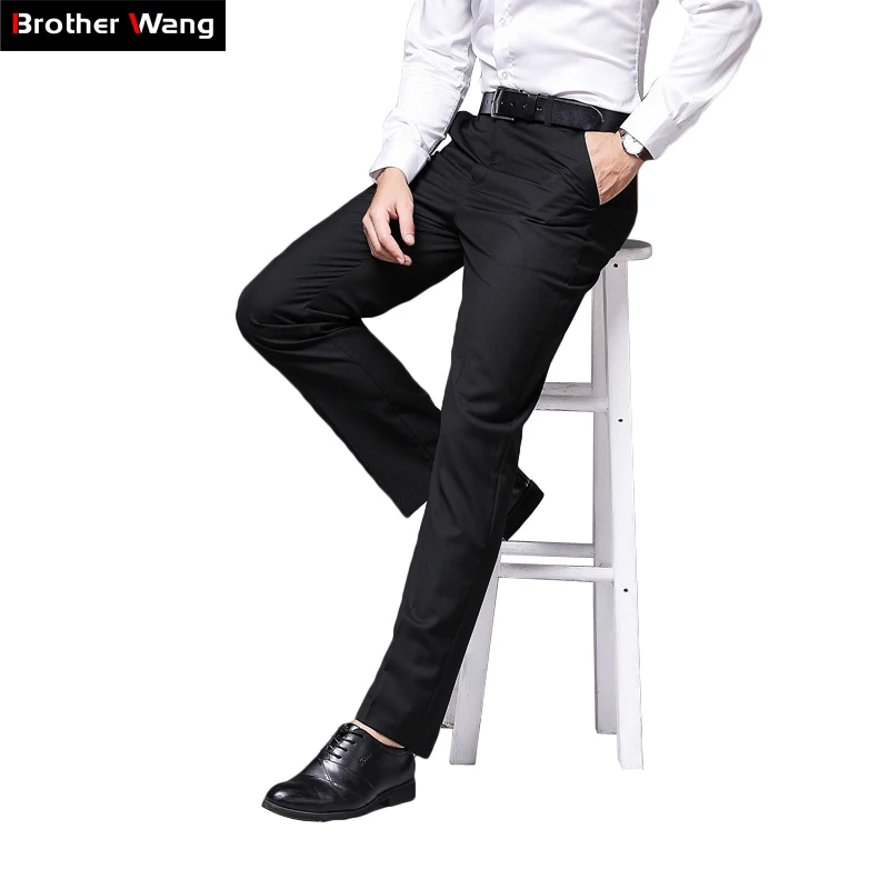 Brand Dress Pants 2019 Autumn New Men's Black Casual Trousers Business Fashion Black Slim Fit Suit Pants Clothing
Brand Dress Pants 2019 Autumn New Men's Black Casual Trousers Business Fashion Black Slim Fit Suit Pants Clothing