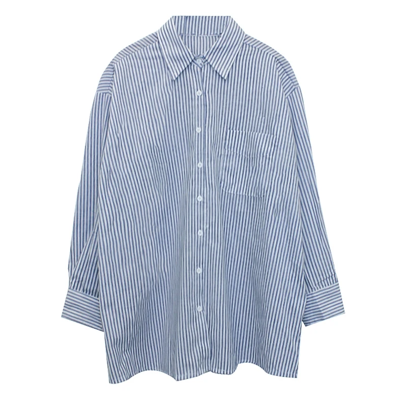 Summer Striped Oversize Blouses Women BF Style Loose Long Shirts Turn Down Collar Long Sleeve Blouses Female Korean Shirts Tops
Summer Striped Oversize Blouses Women BF Style Loose Long Shirts Turn Down Collar Long Sleeve Blouses Female Korean Shirts Tops