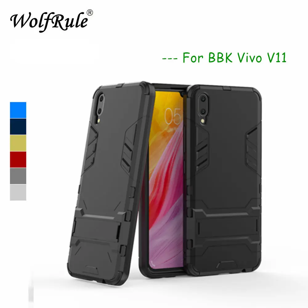 WolfRule Anti-knock Case Vivo V11 Cover Soft Rubber + Hybrid Plastic Case For Vivo V11 Pro Phone Shell BBK Vivo V11 Pro 6.41"
WolfRule Anti-knock Case Vivo V11 Cover Soft Rubber + Hybrid Plastic Case For Vivo V11 Pro Phone Shell BBK Vivo V11 Pro 6.41"
