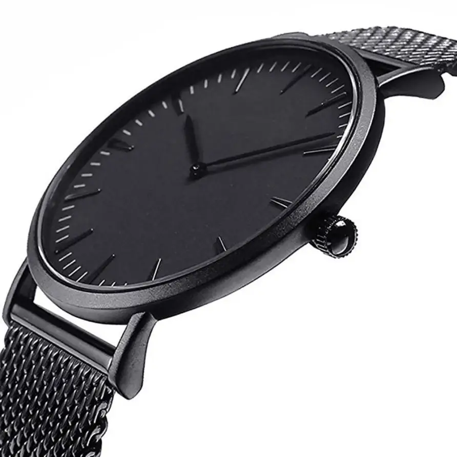 Relojes 2018 мужские часы Роскошные модные из нержавеющей стали сетчатые Мужские