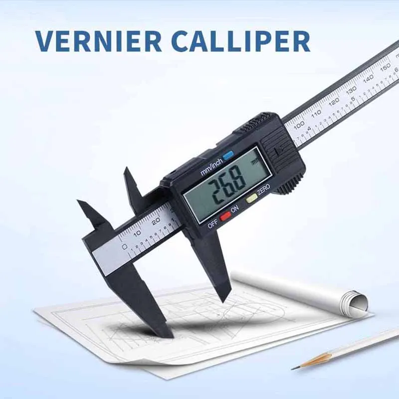 Electronic Digital Display Vernier Caliper 0-150-100mm Full Plastic Digital Caliper Cursor Measuring Tool New
Electronic Digital Display Vernier Caliper 0-150-100mm Full Plastic Digital Caliper Cursor Measuring Tool New