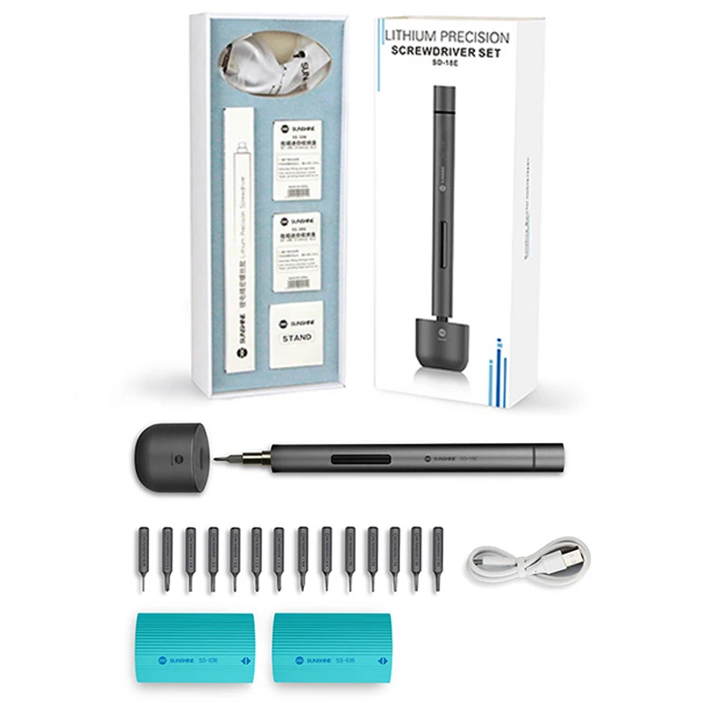 SUNSHINE SD-18E high precision mini multifunction electric screwdriver alloy steel screwdriver set mobile phone repair
SUNSHINE SD-18E high precision mini multifunction electric screwdriver alloy steel screwdriver set mobile phone repair