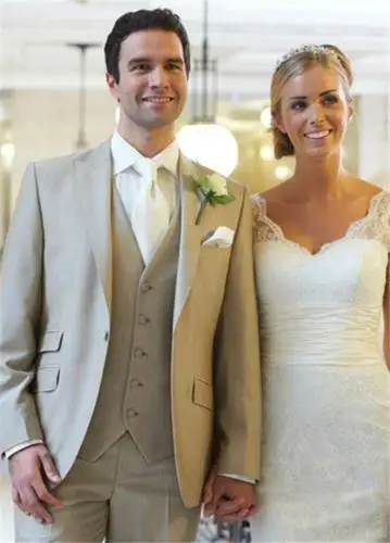 3 pcs Men's Groom Wedding Suit One Button Party Prom Party Suits Custom Made Hot